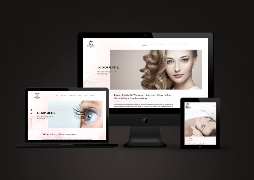 Webdesign für  für LG Kosmetik